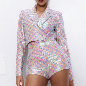 Colorful Sequin Nasty Gal Set